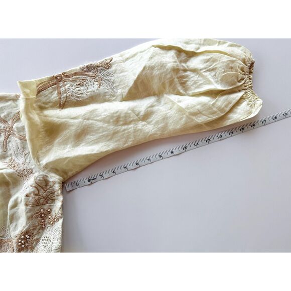 NWT La Fuori Resort '25 Collection Horizon Glow Yellow Embroidered Beaded Dress - Picture 15 of 15